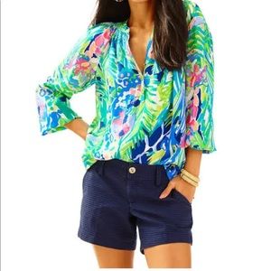 Lilly Pulitzer Navy 5” Callahan Jacquard Shorts